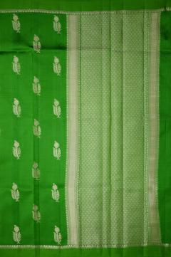 Mehandi Colour Raw Mango Silk Saree