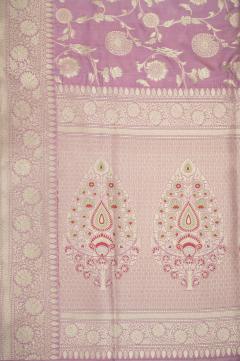 Pure Banarasi Katan Silk Baby pink Saree