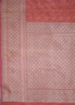 Banarasi Katan Silk Tanchui Meenakari Strawberry Pink Saree