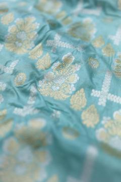 Pure Banarasi Sea Green Uppada Katan Saree