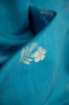 Banarasi Chynia Silk Light Aqua Suit