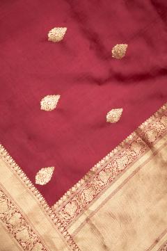 Pure Banarasi Katan Silk Onion Pink Saree