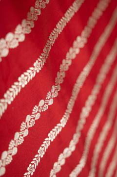 Pure Katan Kadhwa Banarasi Blood Red Saree