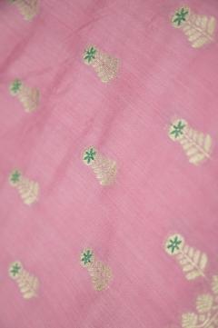 Pure Banarasi Mulberry Silk Strawberry Pink Saree