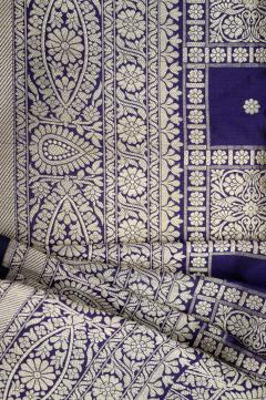 Pure Banarasi Katan Silk Upada Purple Ghatchola Saree