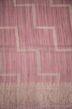 Pure Banarasi Moonga Pink Zari Saree