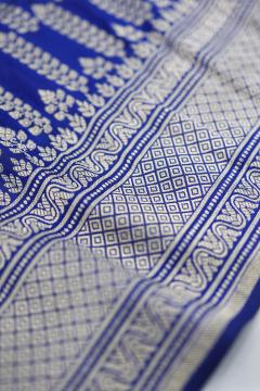 Pure Banarasi Royal Blue Katan Silk Saree