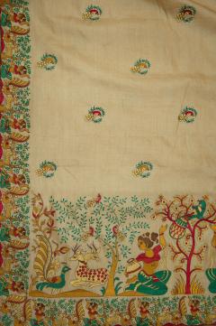 Pure Banarasi Tussar Silk Cream Saree