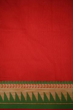 Supernet Red Weaving Banarasi Saree