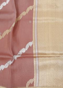 Pure Banarasi Pink Kora Saree