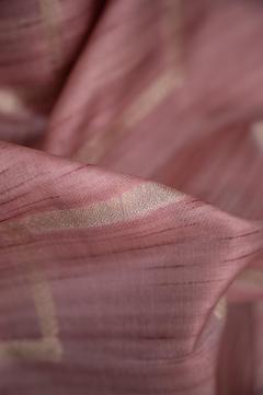 Pure Banarasi Moonga Pink Zari Saree