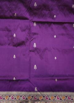 Pure Banarasi Wine Colour Katan Suit