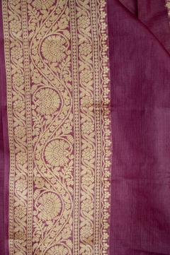 Pure Banarasi Tussar Silk Koniya Boota Saree