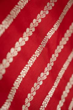 Pure Katan Kadhwa Banarasi Blood Red Saree