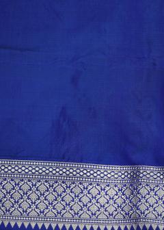 Pure Banarasi Deep Royal Blue Katan Silk Saree