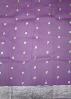 Pure Banarasi Lavender Chiniya Silk 3 Piece Suit