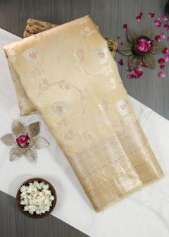 Pure Banarasi Dupion Silk Saree with Tussar Shades