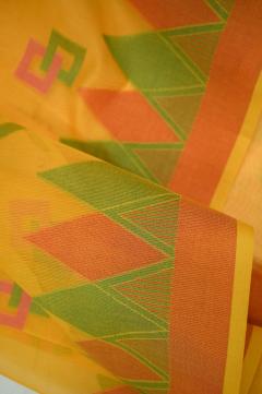 Supernet Golden Yellow Banarasi Saree