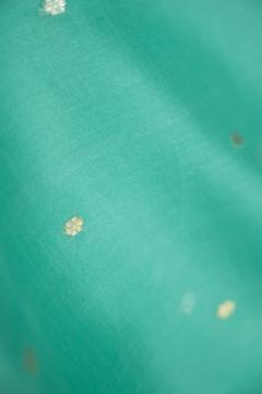 Pure Banarasi Kora Handloom Sea Green Saree