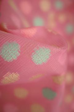 Supernet Warm Gajari Pink Banarasi Saree