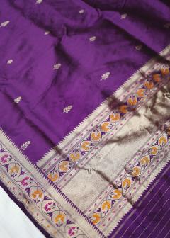 Pure Banarasi Wine Colour Katan Suit