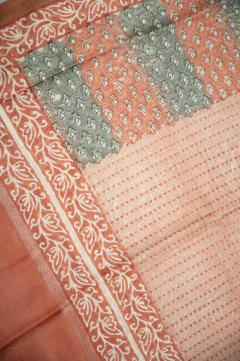 Banarasi Chanderi Cotton Dusty Strawberry Suit