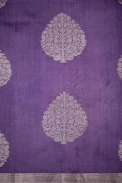 Pure Chynia Zari Weave Lavendar Banarasi Saree