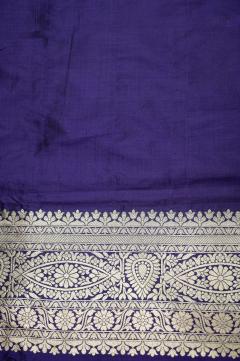 Pure Banarasi Katan Silk Upada Purple Ghatchola Saree