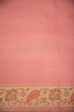 Pure Katan Tanchui Strawberry Pink Banarasi Saree