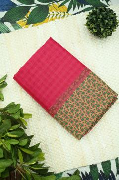 Supernet Banarasi Rani Pink Saree