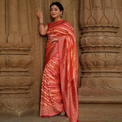 Pure Banarasi Khaddi with Brush Dye Saree